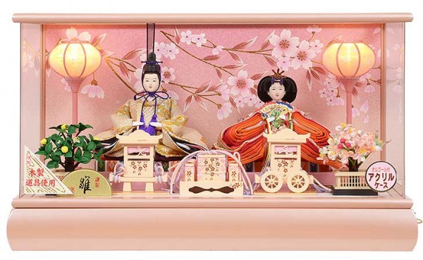 No.306-88 目玉商品 雛人形 ひな人形 オルゴール付きアクリルケース