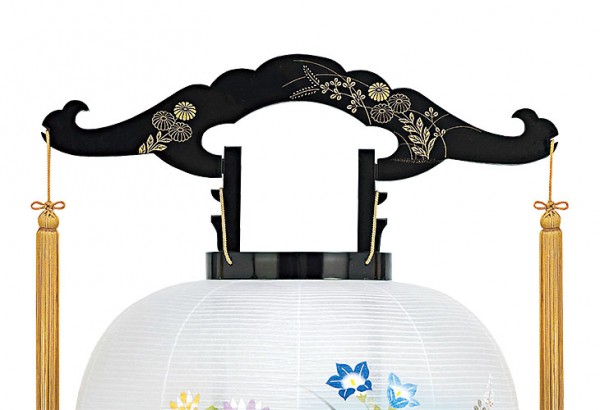 回転デザイン盆提灯「菊水」。特別セールのネット通販限定商品です。
