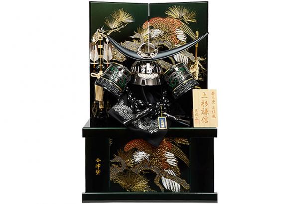 No.502-67 五月人形 実際にかぶれる 23号 着用兜 トライバル龍 北斗 上杉謙信 会津塗