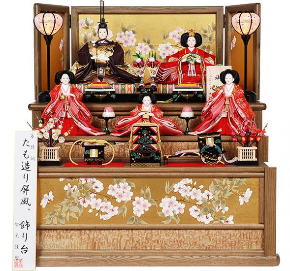 No.304-30 新作 雛人形 収納型三段飾り