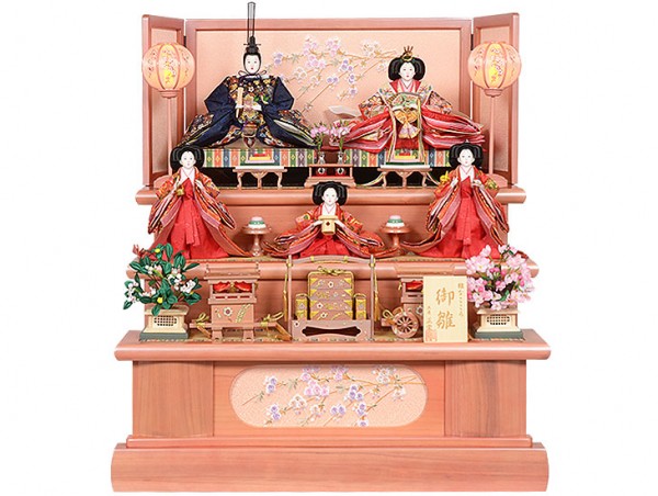 No.304-60 雛人形 三段五人飾り